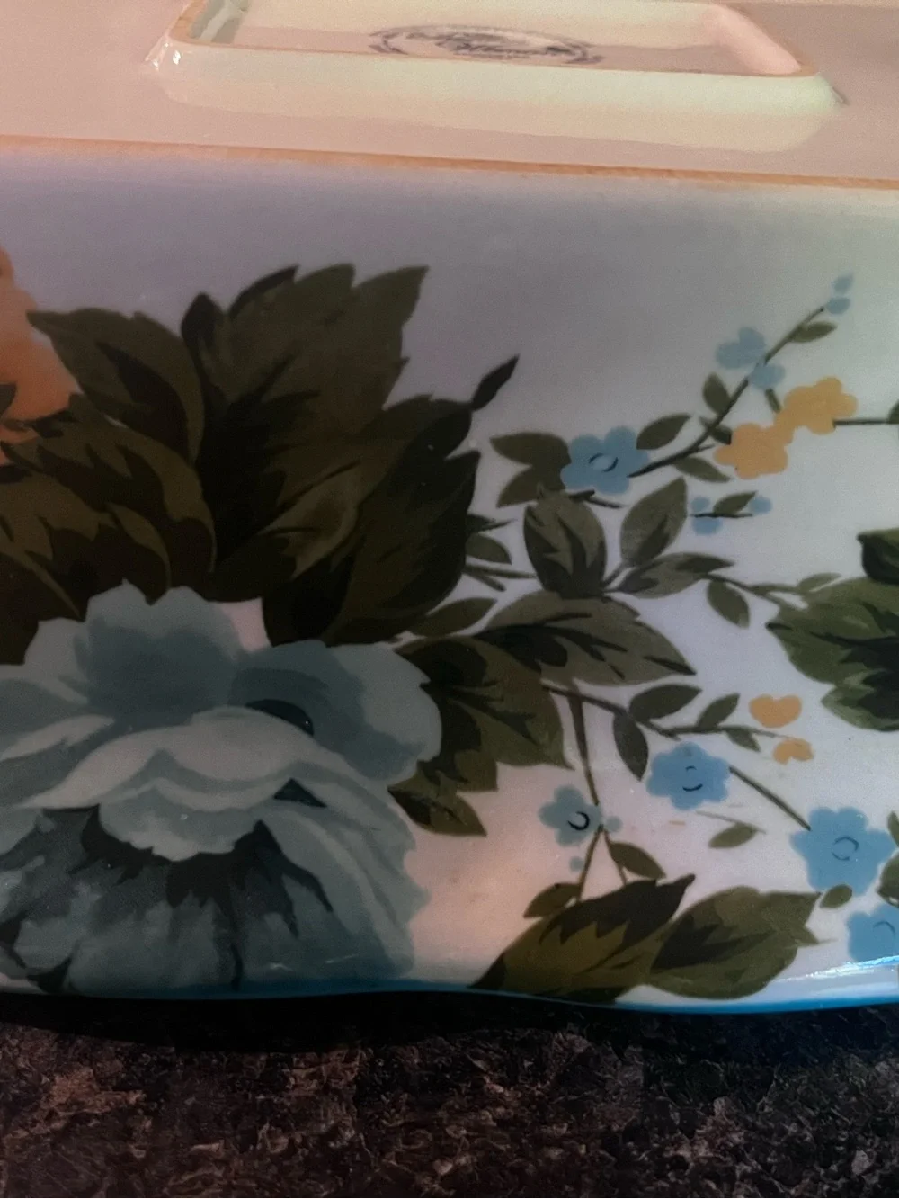 The Pioneer Woman Floral Ceramic Baker - Blue & Yellow Roses